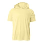 A4 Mens Cooling Performance Short Sleeve Hood Tee LIGHT YELLOW Primary