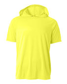 A4 Mens Cooling Performance Short Sleeve Hood Tee SAFETY YELLOW Primary