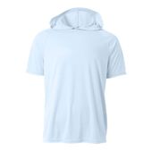 A4 Mens Cooling Performance Short Sleeve Hood Tee PASTEL BLUE Primary