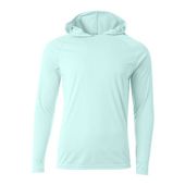 A4 Mens Cooling Performance Long Sleeve Hood Tee PASTEL MINT Primary