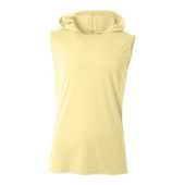 A4 Mens Cooling Performance Sleeveless Hood Tee LIGHT YELLOW Primary