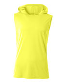 A4 Mens Cooling Performance Sleeveless Hood Tee SAFETY YELLOW Primary