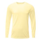 A4 Adult/Youth Sprint L/S Performance Tee LIGHT YELLOW Primary