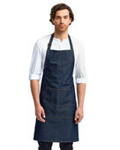 Artisan Collection By Reprime Unisex Jeans Stitch Denim Bib Apron RP126 INDIGO DENIM Primary