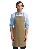 Artisan Collection By Reprime Unisex Cotton Chino Bib Apron RP132 KHAKI Primary