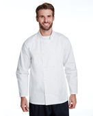 Artisan Collection By Reprime Unisex Studded Front Long-Sleeve Chef's Coat RP665