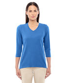Devon & Jones Ladies' Perfect Fit Bracelet-Length V-Neck Top DP184W