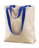 Liberty Bags Marianne Cotton Canvas Tote 8868 NATURAL/ ROYAL Primary