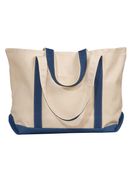 Liberty Bags Carmel Classic XL Cotton Canvas Boat Tote 8872 NATURAL/ NAVY Primary