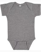 Rabbit Skins Infant Baby Rib Bodysuit 4400 GRANITE HEATHER Primary