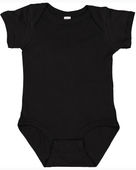 Rabbit Skins Infant Fine Jersey Bodysuit 4424 BLACK Primary
