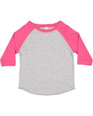 Rabbit Skins Toddler Baseball T-Shirt RS3330 VN HT/ VN HT PNK Primary