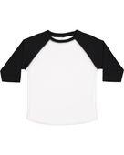 Rabbit Skins Toddler Baseball T-Shirt RS3330 WHITE/ BLACK Primary