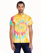Colortone Tie-Dye Adult 5.4 oz., 100% Cotton T-Shirt CD100 AURORA Primary