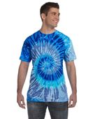 Tie-Dye Adult 5.4 oz., 100% Cotton T-Shirt CD100 BLUE JERRY Primary