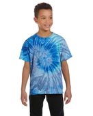 Tie-Dye Youth 5.4 oz. 100% Cotton T-Shirt CD100Y BLUE JERRY Primary