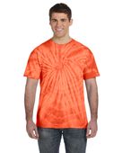Tie-Dye Adult 5.4 oz. 100% Cotton Spider T-Shirt CD101 SPIDER ORANGE Primary