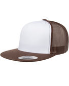 Yupoong Adult 5-Panel Classic Trucker Cap 6006 BROWN/ WHT/ BRWN Primary