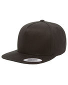 Yupoong Adult 5-Panel Cotton Twill Snapback Cap Y6007 BLACK Primary