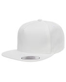 Yupoong Adult 5-Panel Cotton Twill Snapback Cap Y6007 WHITE Primary