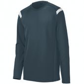 Augusta Adult Oblique Long Sleeve Jersey 2506 SLATE/SLATE/WHITE Primary