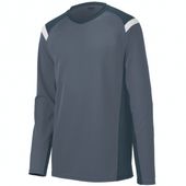 Augusta Adult Oblique Long Sleeve Jersey 2506 GRAPHITE/SLATE/WHITE Primary