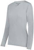 Holloway Girls Momentum Long Sleeve Tee 222825 SILVER Primary