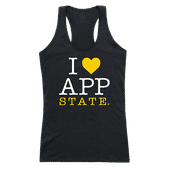 W Republic Women's I Love Tank Shirt Appalachian State Mountaineers 532-104