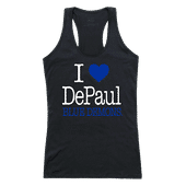 W Republic Women's I Love Tank Shirt Depaul Blue Demons 532-121