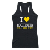 W Republic Women's I Love Tank Shirt University Of Rochester Yellowjackets 532-146