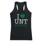 W Republic Women's I Love Tank Shirt North Texas Mean Green 532-195