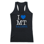 W Republic Women's I Love Tank Shirt Middle Tennessee State Blue Raiders 532-223