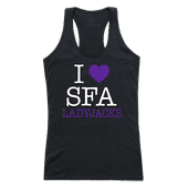 W Republic Women's I Love Tank Shirt Stephen F. Austin State Lumberjacks 532-238