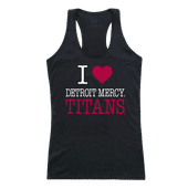 W Republic Women's I Love Tank Shirt Detroit Mercy Titans 532-290