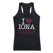 W Republic Women's I Love Tank Shirt Iona College Gaels 532-315