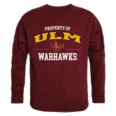 W Republic Property Of Crewneck Sweatshirt Louisiana-Monroe Warhawks 545-331