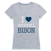 W Republic Women's I Love Shirt Bucknell University Bisons 550-273