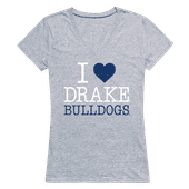 W Republic Women's I Love Shirt Drake University Bulldogs 550-292