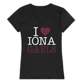 W Republic Women's I Love Shirt Iona College Gaels 550-315