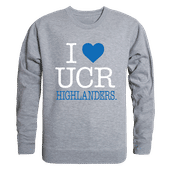 W Republic I Love Crewneck Sweatshirt Uc Riverside Highlanders 552-111
