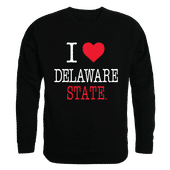 W Republic I Love Crewneck Sweatshirt Delaware State University Hornets 552-120