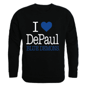 W Republic I Love Crewneck Sweatshirt Depaul Blue Demons 552-121