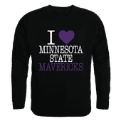 W Republic I Love Crewneck Sweatshirt Minnesota State Mavericks 552-132