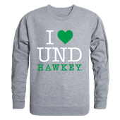 W Republic I Love Crewneck Sweatshirt University Of North Dakota 552-141