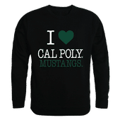 W Republic I Love Crewneck Sweatshirt Cal State Poly Pomona Broncos 552-167