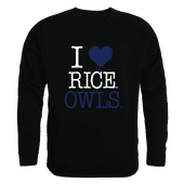 W Republic I Love Crewneck Sweatshirt Rice Owls 552-172