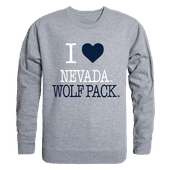 W Republic I Love Crewneck Sweatshirt Nevada Wolf Pack 552-193