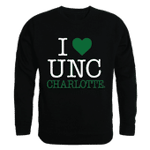W Republic I Love Crewneck Sweatshirt North Carolina Charlotte 49Ers 552-194
