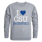 W Republic I Love Crewneck Sweatshirt Cal State Bakersfield Roadrunners 552-203