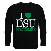 W Republic I Love Crewneck Sweatshirt Delta State University Statesmen 552-289